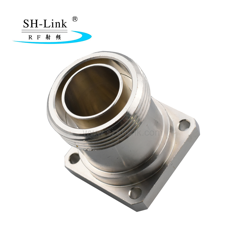 L29 7/16 DIN 4 Hole Panel Mount Flange Female Jack RF Connector with Solder Cup